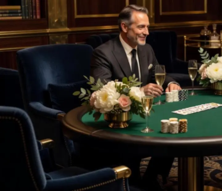Ekskluzyjny pokerowy wieczór w kameralnym, eleganckim wnętrzu
